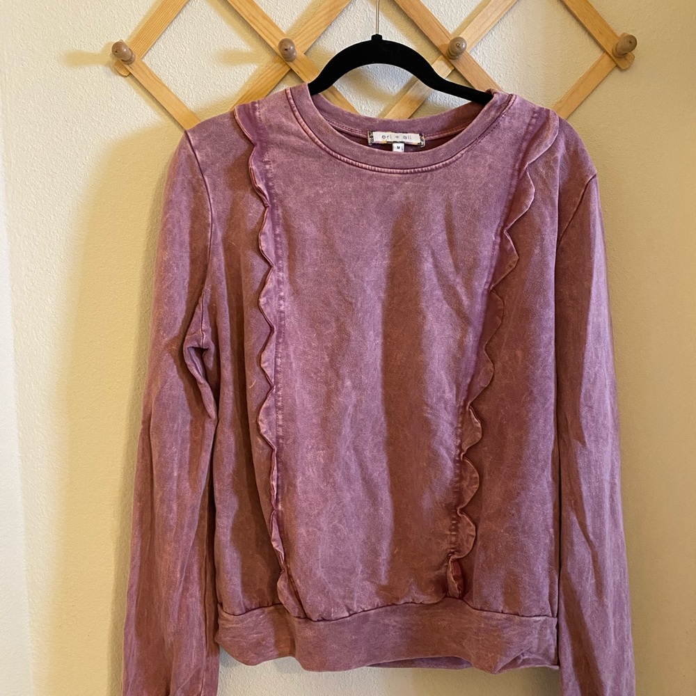 ANTHRO scallop sweatshirt